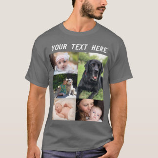 Create your own picture Collage Photo Family Tシャツ