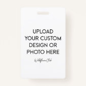 Create Your Own Picture Vertical PVC Plastic Badge バッジ (正面)