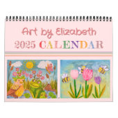Create Your Own Pink My Kid's Art Calendar 2025 カレンダー (カバー)