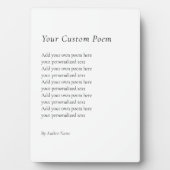 Create Your Own Poem フォトプラーク (正面)