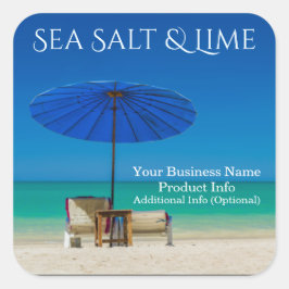 Create Your Own Product Labels Beach Theme スクエアシール