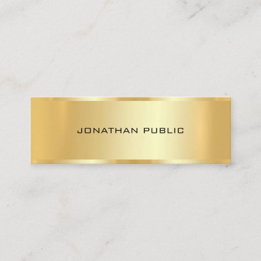 Create Your Own Professional Elegant Faux Gold スキニー名刺 (正面)