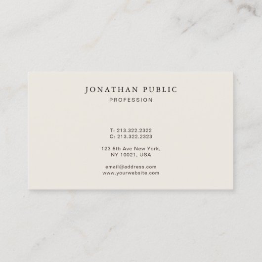 Create Your Own Professional Elegant Template 名刺 (裏面)