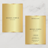 Create Your Own Professional Modern Elegant Gold 名刺 (正面/裏面)