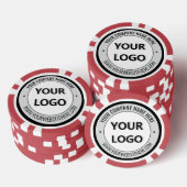 Create Your Own Promo Branded Poker Chips Template ポーカーチップ (積み重ね)