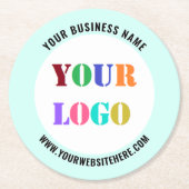 Create Your Own Promotional Paper Coasters Example ラウンドペーパーコースター (正面)