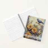 Create Your Own Purple Bird Rose Garden Wall ノートブック (内部)
