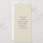 Create Your Own Purple Fox Floral Bookmark Card (裏面)
