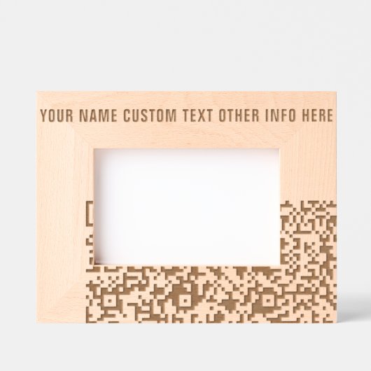 Create Your Own QR Code and Text Engraved Frames レーザー彫刻フレーム (正面)