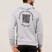 Create Your Own QR Code Hoodie Personalized Text パーカ (裏面)