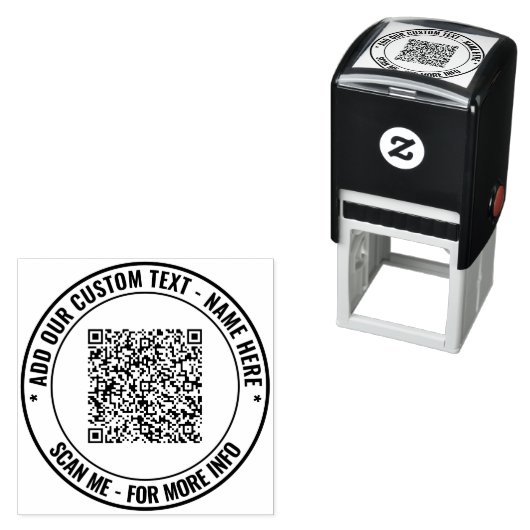 Create Your Own QR Code Round Stamp Template セルフインキングスタンプ (インサイチュ)