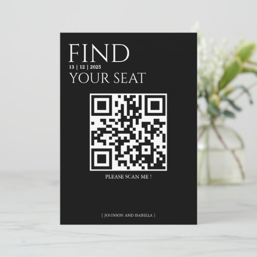 Create your own QR Code Seating Chart (スタンド正面)