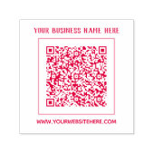 Create Your Own QR Code Stamp Template Custom Text セルフインキングスタンプ (デザイン)
