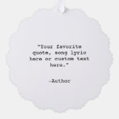 Create Your Own Quote オーナメントカード (裏面)