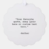 Create Your Own Quote オーナメントカード (正面)