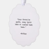 Create Your Own Quote オーナメントカード (左)
