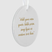 Create Your Own Quote オーナメント (正面)