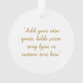 Create Your Own Quote オーナメント (裏面)