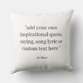 Create Your Own Quote クッション (裏面)