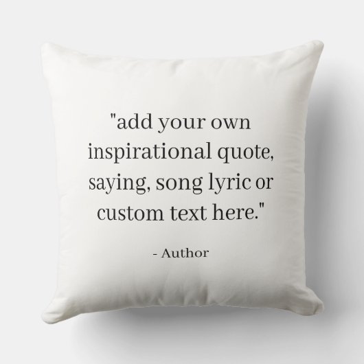 Create Your Own Quote クッション (裏面)