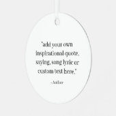 Create Your Own Quote メタルオーナメント (正面左)