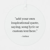 Create Your Own Quote メタルオーナメント (正面)