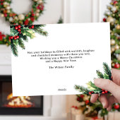 Create Your Own Quote Christmas Botanical Floral シーズンカード
