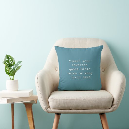 Create Your Own Quote Pillow – PersonalizTeal Blue クッション (椅子)
