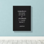 Create Your Own Quote Stretched Canvas Print キャンバスプリント (インサイチュ (ウッドフロア))
