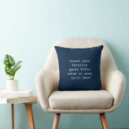 Create Your Own Quote Throw Pillow クッション