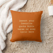 Create Your Own Quote Throw Pillow クッション (ブランケット)