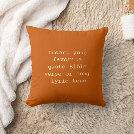Create Your Own Quote Throw Pillow クッション (ブランケット)