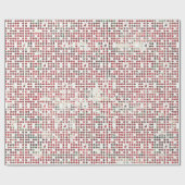 Create Your Own Red & Green Geometric Deer ラッピングペーパー (フラット)