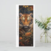 Create Your Own Regal Tiger Floral Bookmark Card (スタンド正面)