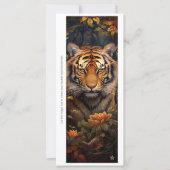 Create Your Own Regal Tiger Floral Bookmark Card (正面)
