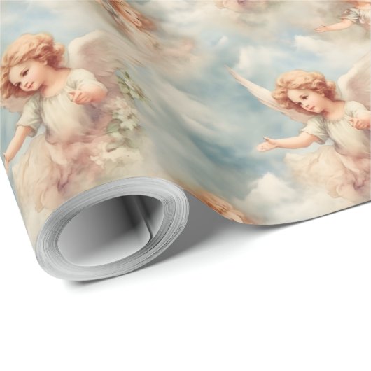 Create Your Own Romantic Angels & Flowers ラッピングペーパー (ロールコーナー)
