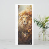 Create Your Own Romantic Floral Lion Bookmark Card (スタンド正面)