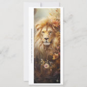 Create Your Own Romantic Floral Lion Bookmark Card (正面)