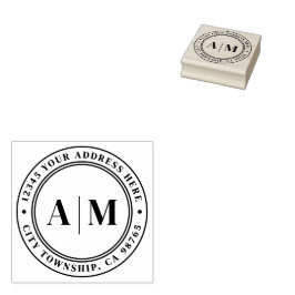 Create Your Own Round Return Address ラバースタンプ