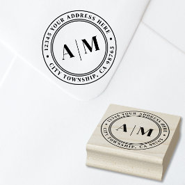 Create Your Own Round Return Address ラバースタンプ