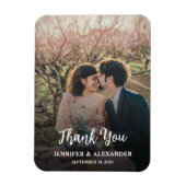 Create your own rustic photo Thank you Wedding マグネット (縦)