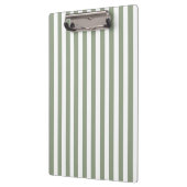 Create Your Own Sage Green White Striped Pattern クリップボード (左)