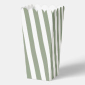 Create Your Own Sage Green White Striped Pattern フェイバーボックス (裏面)