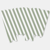 Create Your Own Sage Green White Striped Pattern フェイバーボックス (見開き)