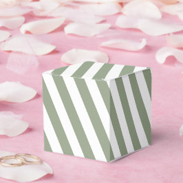 Create Your Own Sage Green White Striped Pattern フェイバーボックス