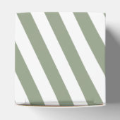Create Your Own Sage Green White Striped Pattern フェイバーボックス (上部)