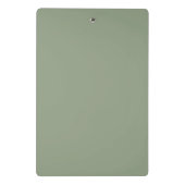 Create Your Own Sage Green White Striped Pattern ミニクリップボード (裏面)