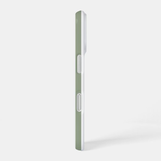 Create Your Own Sage Green White Striped Pattern iPhone 16ケース (右側面)