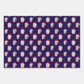 Create Your Own Santa Hat Face 3 Photo Christmas ラッピングペーパーシート (正面2)