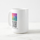 Create Your Own Scan Me QR Code Upload Logo コーヒーマグカップ (正面左)